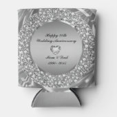 ダイヤモンド&シルバー25結婚周年 缶クーラー (正面)