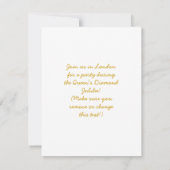 ダイヤモンド・ジュビリーのパーティーの招待状 招待状 (裏面)