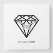 ダイヤモンド スクエア壁時計 (正面)