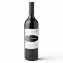 ダイヤモンド スノーフレーク ウェディング ワインボトルラベル