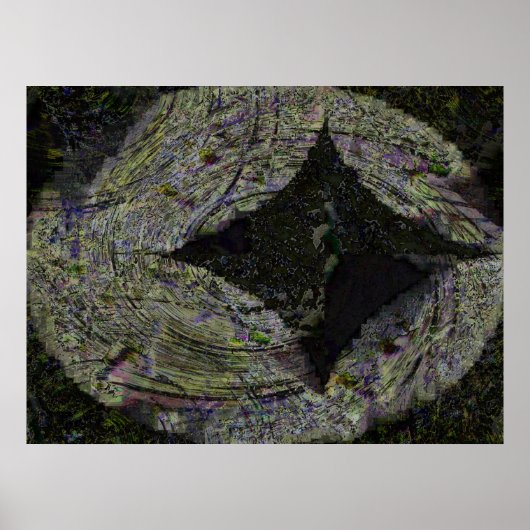 ダイヤモンド、デジタル抽象芸術 ポスター (正面)