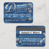 ダイヤモンド&デニムパーティの招待状 エンクロージャーカード (正面/裏面)