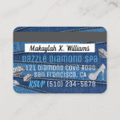 ダイヤモンド&デニムパーティの招待状 エンクロージャーカード (裏面)