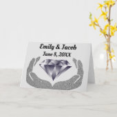 ダイヤモンド ハンズ ウェディング カード (黄色い花)