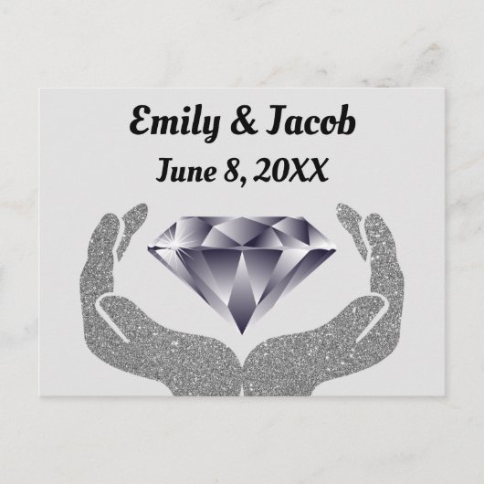 ダイヤモンド ハンズ ウェディング ポストカード (正面)