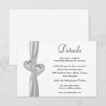 ダイヤモンド ハーツ ホワイト リボン ウェディング 詳細