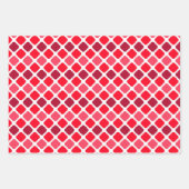 ダイヤモンド、ハートおよびストライプ紙シートを包む ラッピングペーパーシート (正面)