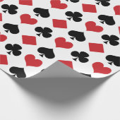 ダイヤモンド、ハート、クラブ、スペード ラッピングペーパー (角)