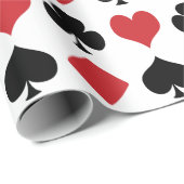 ダイヤモンド、ハート、クラブ、スペード ラッピングペーパー (ロールコーナー)