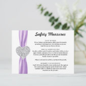 ダイヤモンド ハート パープル リボン 安全対策 エンクロージャーカード (スタンド正面)