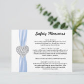 ダイヤモンド ハート ブルー リボン 安全対策 エンクロージャーカード (スタンド正面)