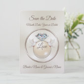 ダイヤモンド パーソナライズド セーブ・ザ・デート インビテーションズ 招待状 (スタンド正面)