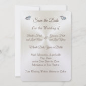 ダイヤモンド パーソナライズド セーブ・ザ・デート インビテーションズ 招待状 (裏面)