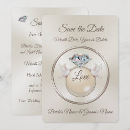 ダイヤモンド パーソナライズド セーブ・ザ・デート インビテーションズ 招待状