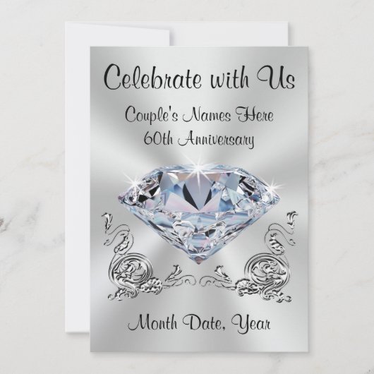 ダイヤモンド・パーソナライズ、60周年記念招待状 招待状 (正面)