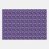 ダイヤモンド、パープル & ティールジェムストーン ラッピングペーパーシート (正面2)