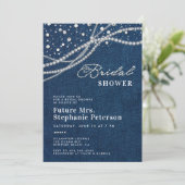 ダイヤモンド パール エレガント ロマンス 花嫁 シャワーパーティ 招待状 (スタンド正面)