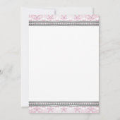 ダイヤモンド パール ハイヒール リトルレディー ベビーシャワー 招待状 (裏面)