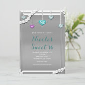 ダイヤモンド&ピアスジュエルきらきら光るズグラムバースデーパーティー 招待状 (スタンド正面)