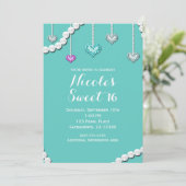 ダイヤモンド&ピアスジュエルきらきら光るズグラムバースデーパーティー 招待状 (スタンド正面)