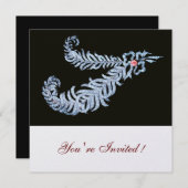 ダイヤモンド・フェザーズ , ピンク・アイス・メタリック 招待状 (正面/裏面)