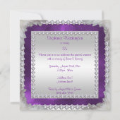 ダイヤモンド&フェザー35誕生日 招待状 (裏面)