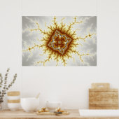 ダイヤモンド – フラクタル ポスター (キッチン)