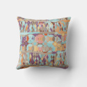 ダイヤモンド&フローラルパターン装飾用クッション クッション (裏面)