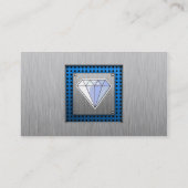 ダイヤモンド; ブラシをかけられた金属一見 名刺 (裏面)