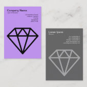 ダイヤモンド – ブラックオン薄紫 名刺 (正面/裏面)
