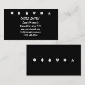 ダイヤモンド – ブラック 名刺 (正面/裏面)
