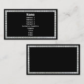 ダイヤモンド – ブラック 名刺 (正面/裏面)