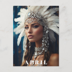 ※ダイヤモンド ボヘミアンレディース AP53 4月誕生日 ポストカード
