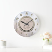 ダイヤモンド メタリック 25周年記念 結婚記念日 ラージ壁時計 (ホーム)