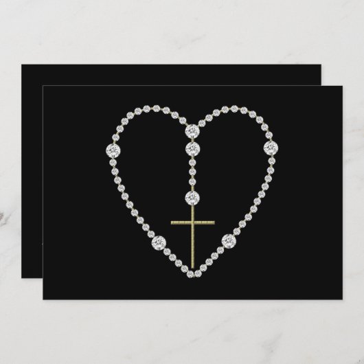 ダイヤモンド·ロザリオ-恵みに満ちた霰マリア 招待状 (正面/裏面)