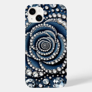 ダイヤモンド ローズ & デニム グラム ブリング Case-Mate iPhone 14 PLUSケース
