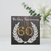 ダイヤモンド・ローレル＆ゴールド 60周年記念 結婚式 イン 招待状 (スタンド正面)