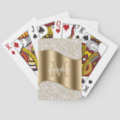 ダイヤモンド、大金ゴールドモノグラム、白スクリプト名 トランプ (裏面)