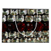 ダイヤモンド、宝石、ジュエリー、ルビー、ラインストーン ラージペーパーバッグ (裏面)