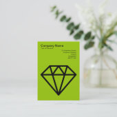 ダイヤモンド – 火星の緑の上に黒 名刺 (スタンド正面)