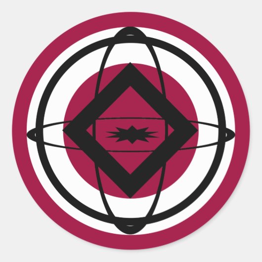 ダイヤモンド、球体、楕円 ラウンドシール (正面)