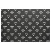 ダイヤモンド – 白（黒） ファブリック (ファットクウォーター)