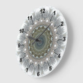 ダイヤモンド、真珠および宝石用原石の円形の時計 ラージ壁時計 (傾斜)