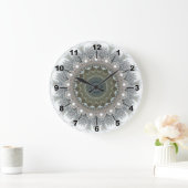 ダイヤモンド、真珠および宝石用原石の円形の時計 ラージ壁時計 (ホーム)