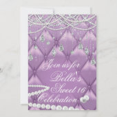 ダイヤモンド、真珠、きらきら光るパーティの招待状 招待状 (裏面)