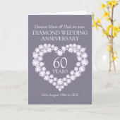 ダイヤモンド 結婚記念日 お母さん お父さん カード (黄色い花)