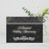 ダイヤモンド 結婚記念日 招待状カード 招待状 (スタンド正面)