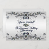 ダイヤモンド 結婚記念日 招待状カード 招待状 (正面/裏面)