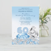 ダイヤモンド 結婚記念日 招待状 (スタンド正面)