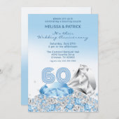 ダイヤモンド 結婚記念日 招待状 (正面/裏面)